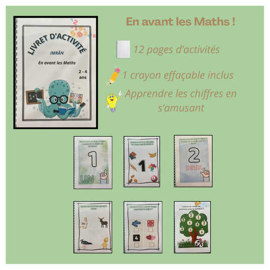 Livret d'activités ''En avant les maths ! '' 2 à 4 ans