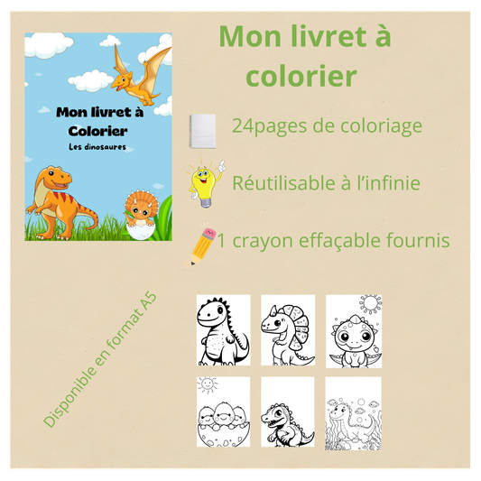 Mon livret de coloriage -Dinosaures
