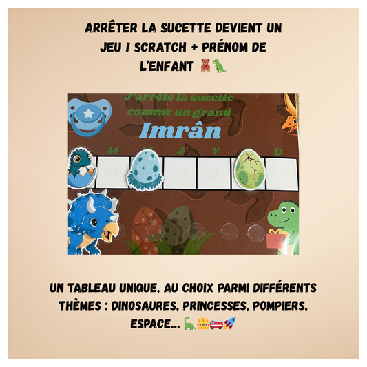 Tableau ludique ˋ`j’arrête la sucette ´´